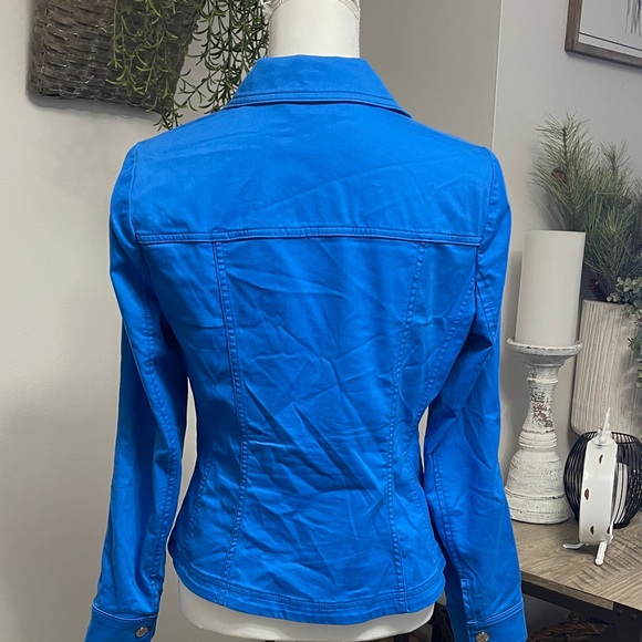 White House Black Market Vibrant Blue Jean Jacket - Picture 7 of 11